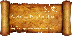 Világi Konstantina névjegykártya